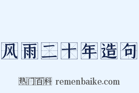 风雨二十年造句是什么意思的图片